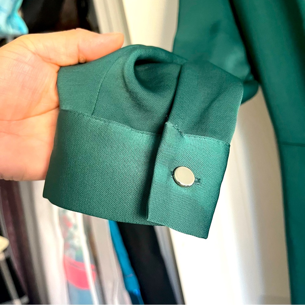 Zara Christmas green long jumpsuit dress